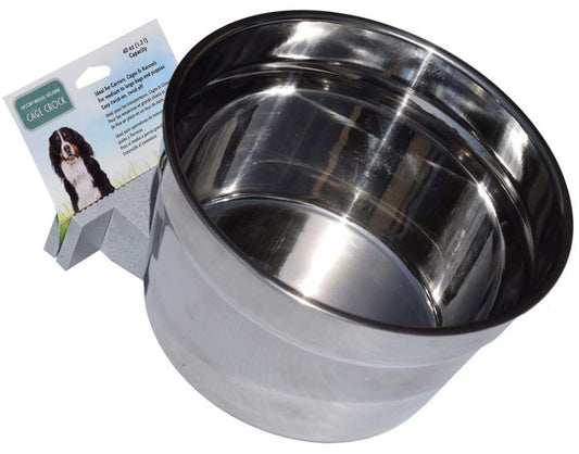 Lixit Stainless Steel Dog Crock Silver 1ea/40 oz