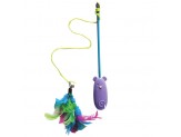 Spot Laser and Feather Teaser Wand Cat Toy Assorted 12 in