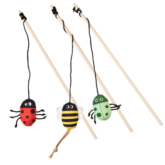 Earth Insect Teaser Wand Cat Toy Assorted; 1Ea-One Size