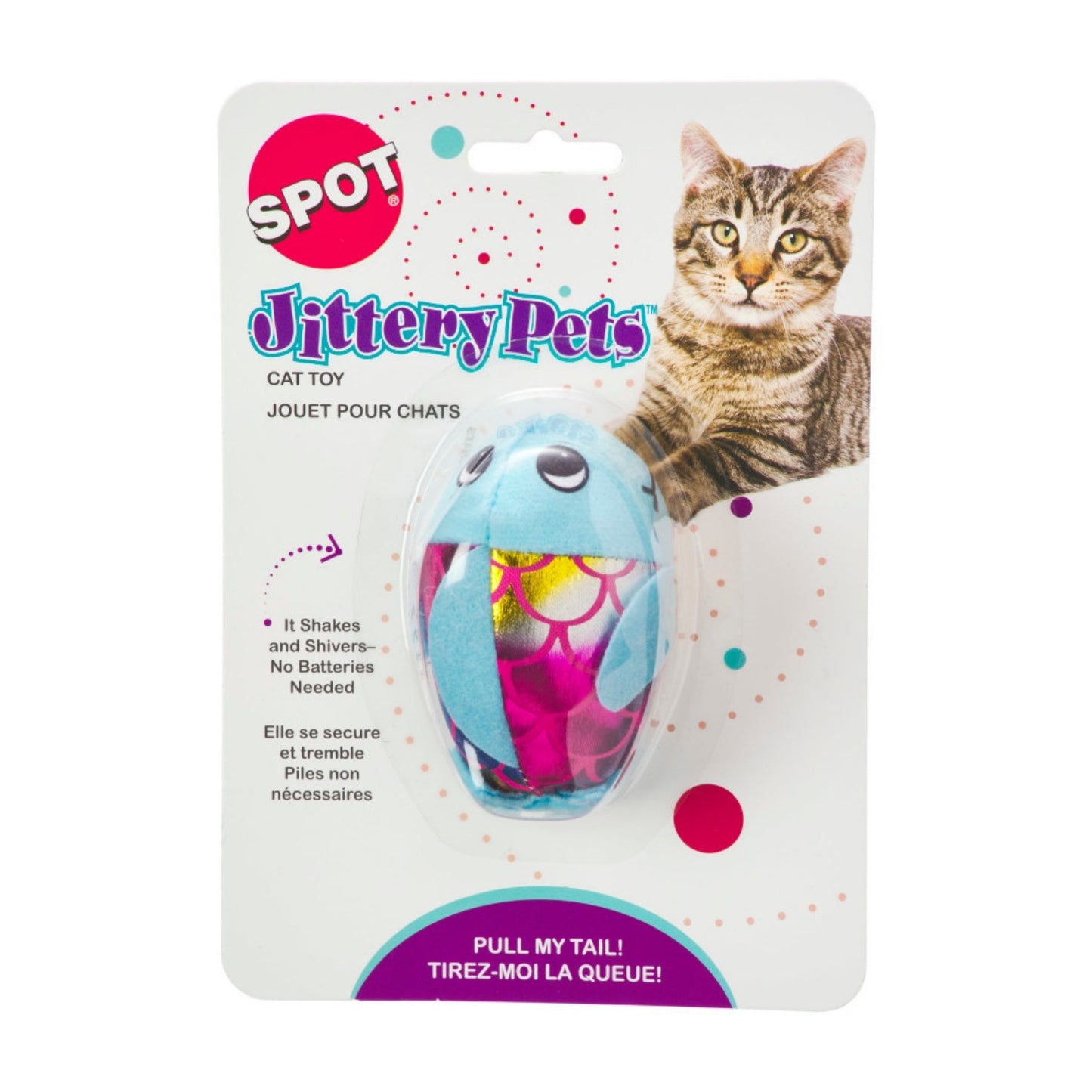 Spot Plush Jittery Fish Cat Toy Assorted, 1ea/3 in