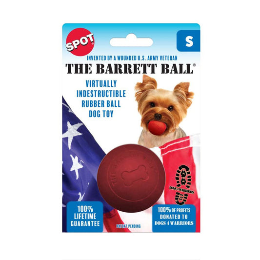 Spot Barrett Ball Dog Toy Red, 1ea/2.5 in, SM