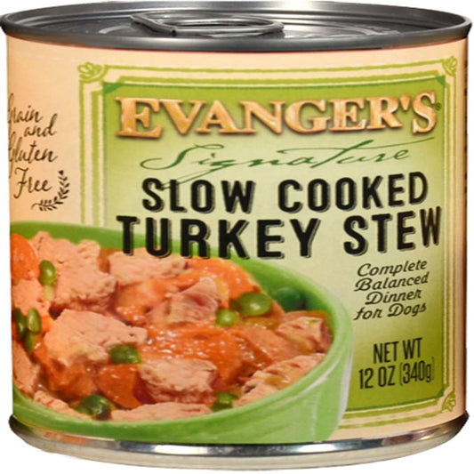 Evanger's Signature Series Wet Dog Food Slow Cooked Turkey Stew 12oz. (Case of 12)