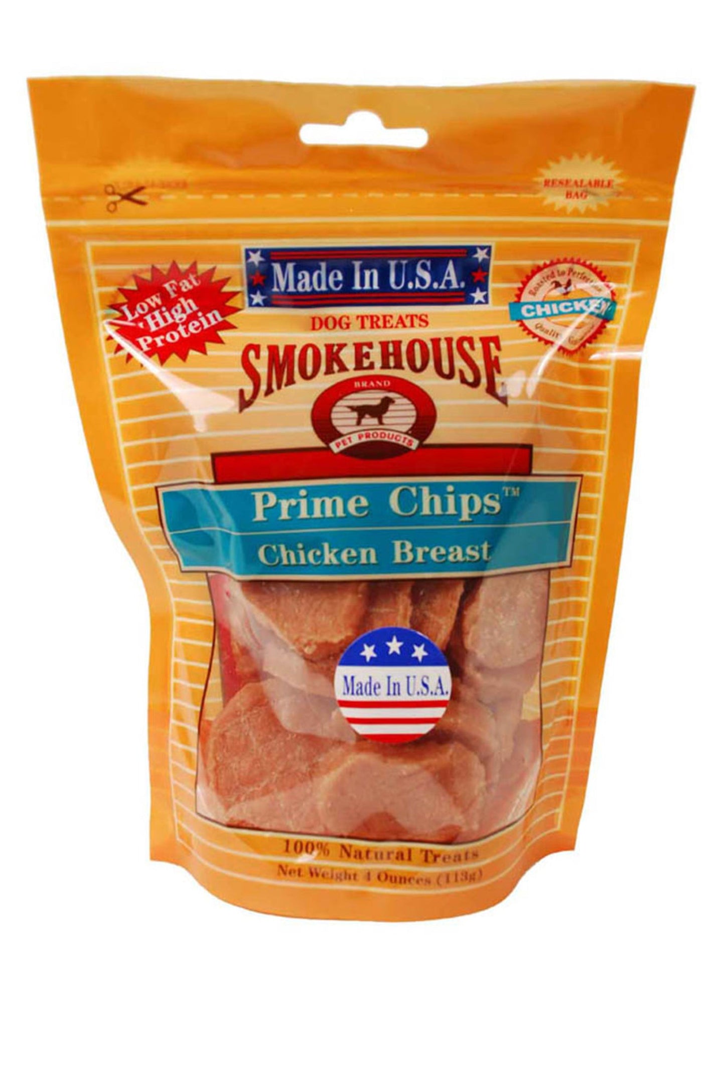 Smokehouse USA Made Prime Chips Dog Treat Chicken 1ea/4 oz