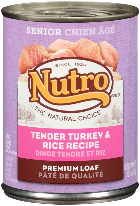 Nutro Products Premium Loaf Adult Wet Dog Food Turkey, Sweet Potato & Green Bean 12.5oz. (Case of 12)