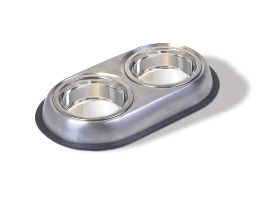 Van Ness Plastics Heavyweight Stainless Steel Double Dish Silver 1ea/SM, 16 oz