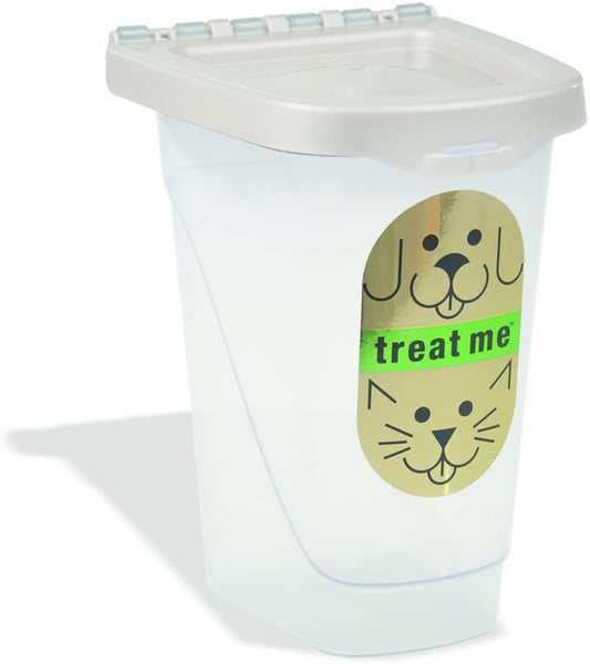 Van Ness Plastics Pet Treat Container White, Clear 1ea