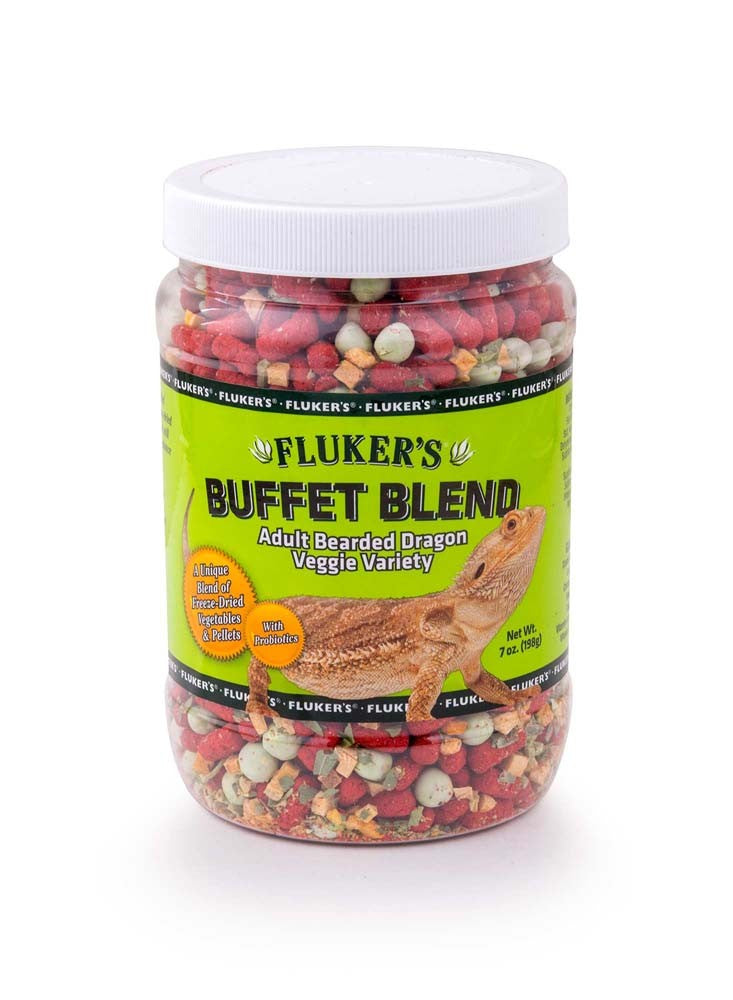 Fluker's Buffet Blend Adult Bearded Dragon Veggie Variety Freeze Dried Food 1ea/7 oz