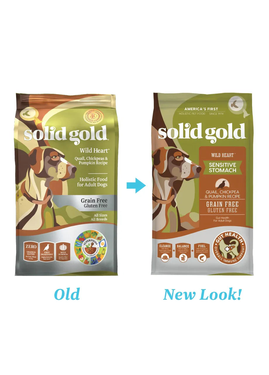 Solid Gold Dog Wild Heart Quail Grain Free 24Lb