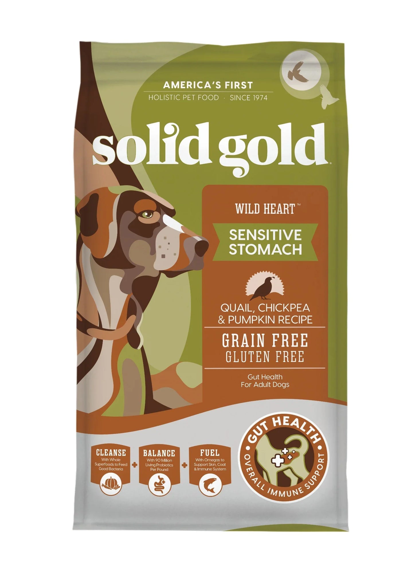 Solid Gold Dog Wild Heart Quail Grain Free 24Lb