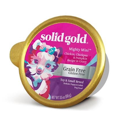 Solid Gold Dog Cup Mighty Mini Chicken 3.5oz. Grain Free (Case Of 12)