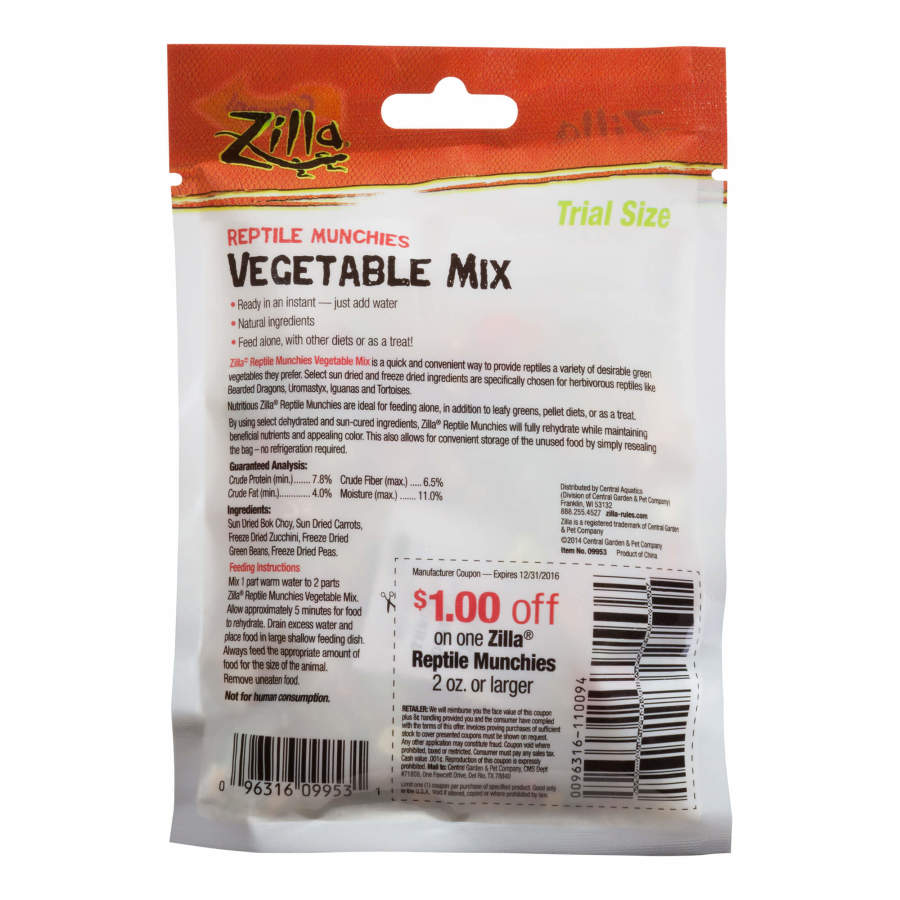 Zilla Reptile Munchies Vegetable Mix 1ea/.7 oz