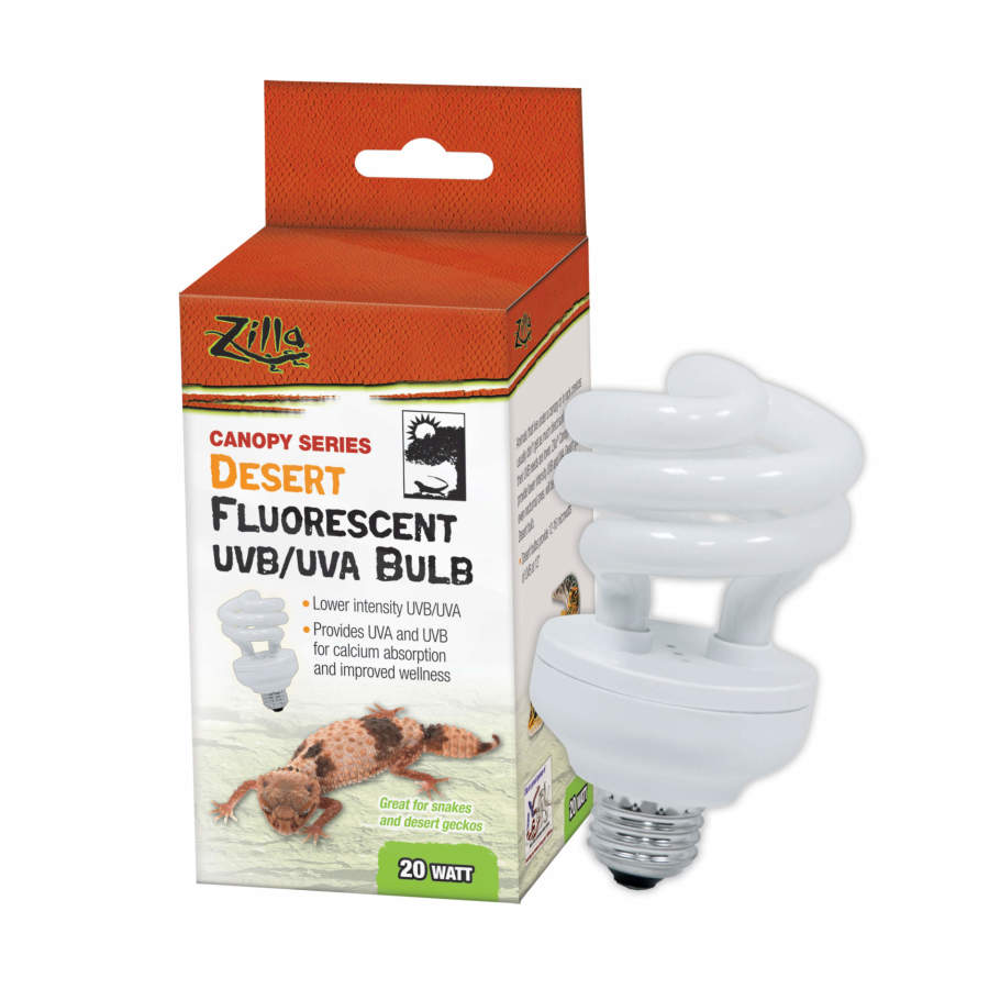 Zilla Canopy Series Fluorescent UVB/UVA Bulbs Desert 1ea/20 W