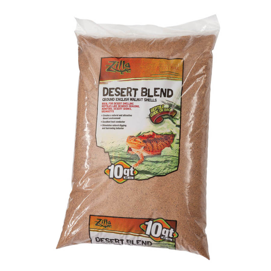 Zilla Desert Blend Ground English Walnut Shells Substrate 1ea/10 qt