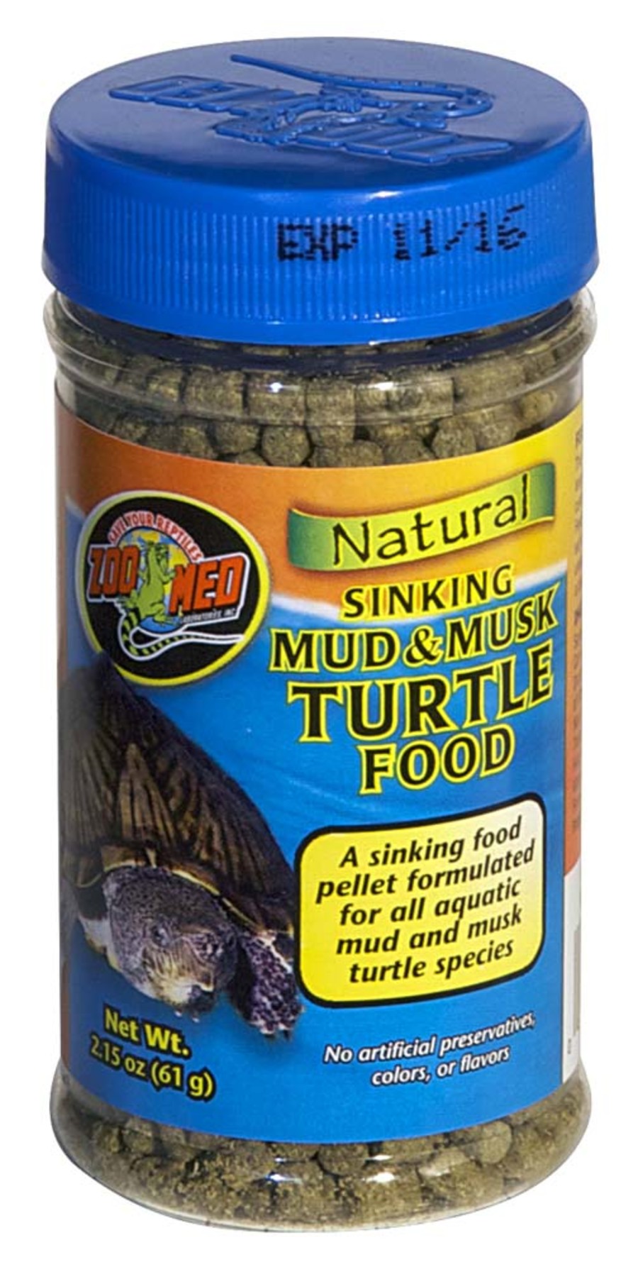 Zoo Med Natural Sinking Mud & Musk Turtle Dry Food 1ea/2.15 oz