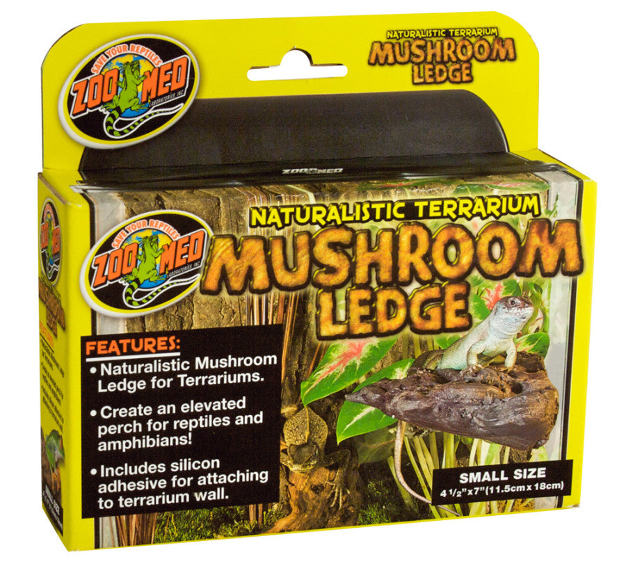 Zoo Med Mushroom Ledge Elevated Perch Brown 1ea/SM