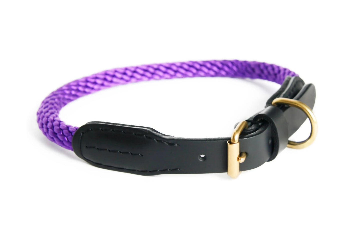 Rope and Leather Collar with Buckle (18 in)