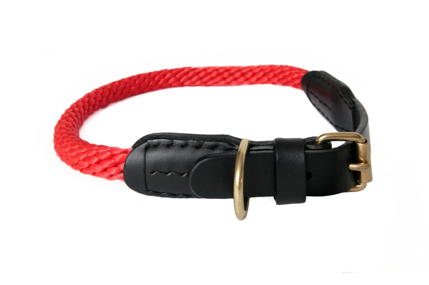 Rope and Leather Collar with Buckle (18 in)