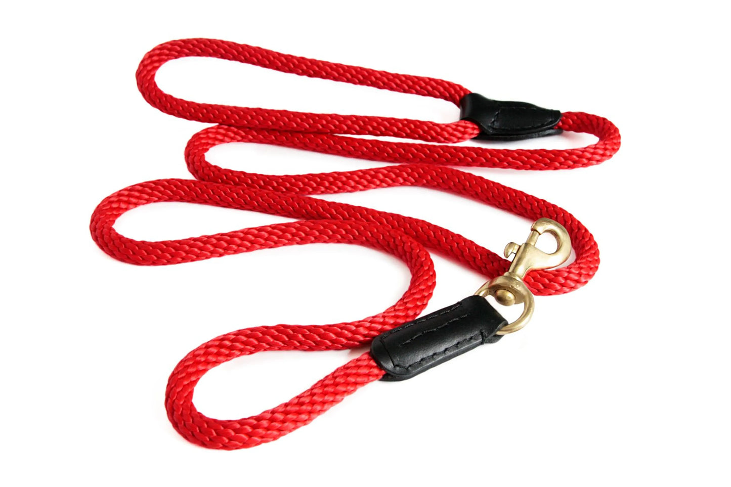 Rope and Leather Snap Lead (6ft x 3/4 in)