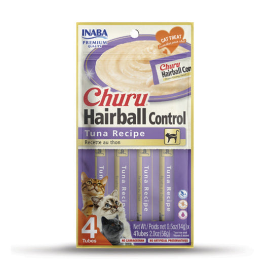 Inaba Churu Hairball Control  2oz. Tuna (4 -count)