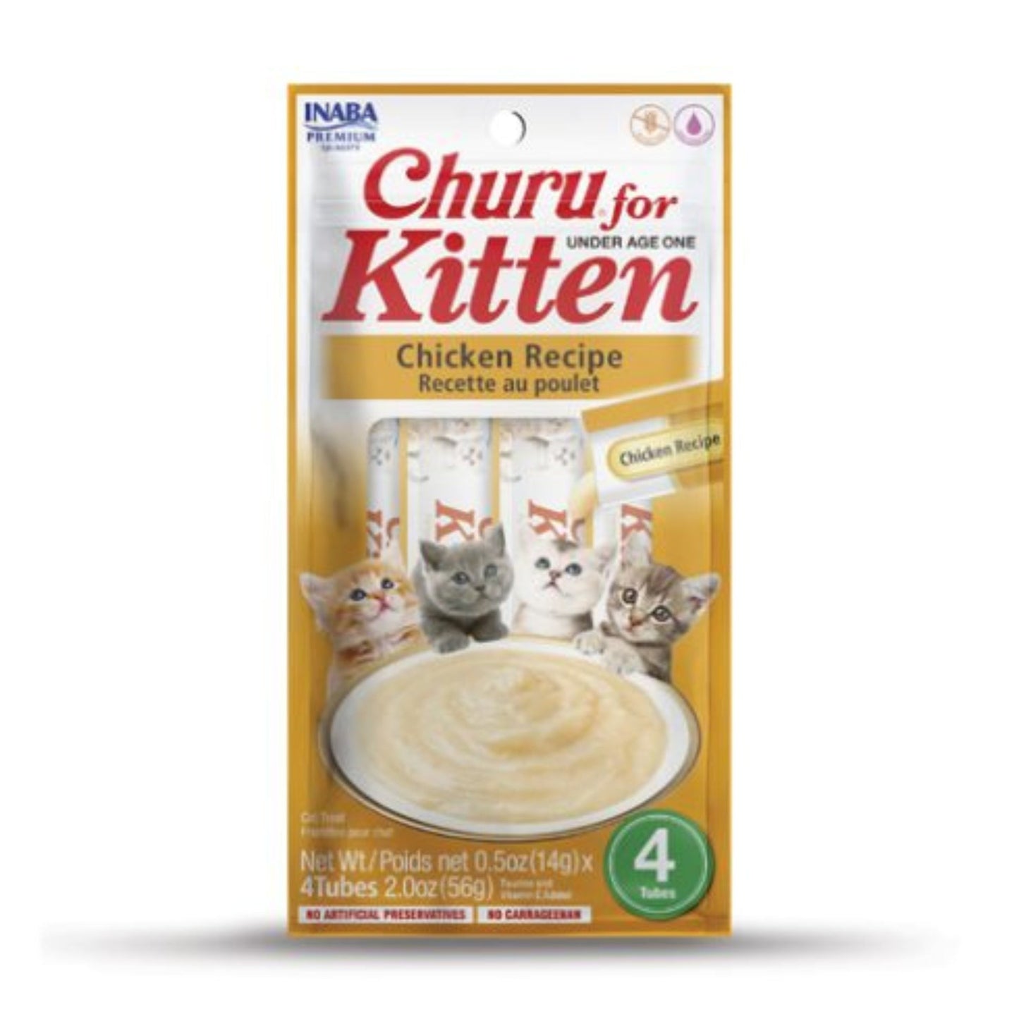 Inaba Churu Kitten Cat 2oz. Chicken (4 Count)