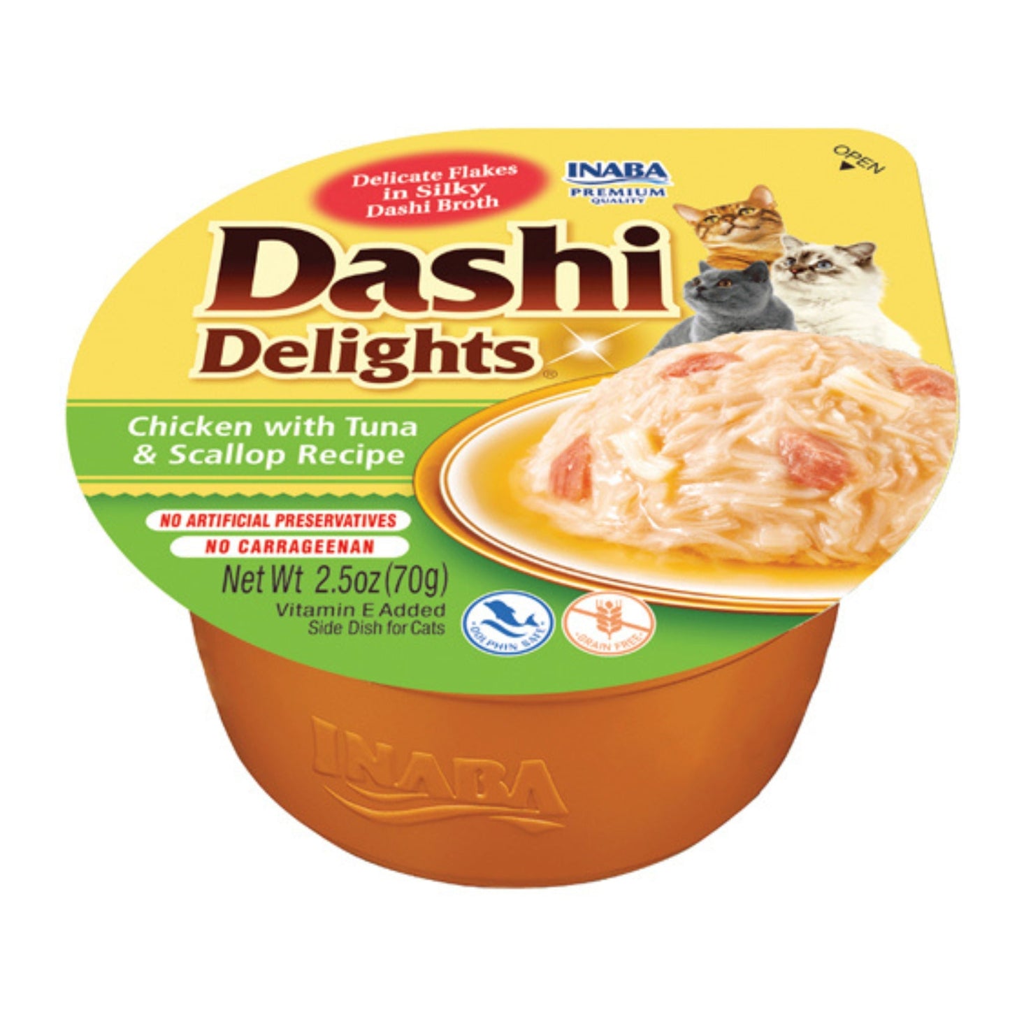 Inaba Dashi Delight 2.5oz. Chicken Tuna Scallop (6 count)