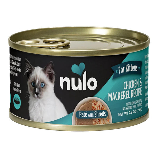 Nulo Cat Kitten Pate Chicken Mackerel 2.8oz. (Case of 12)