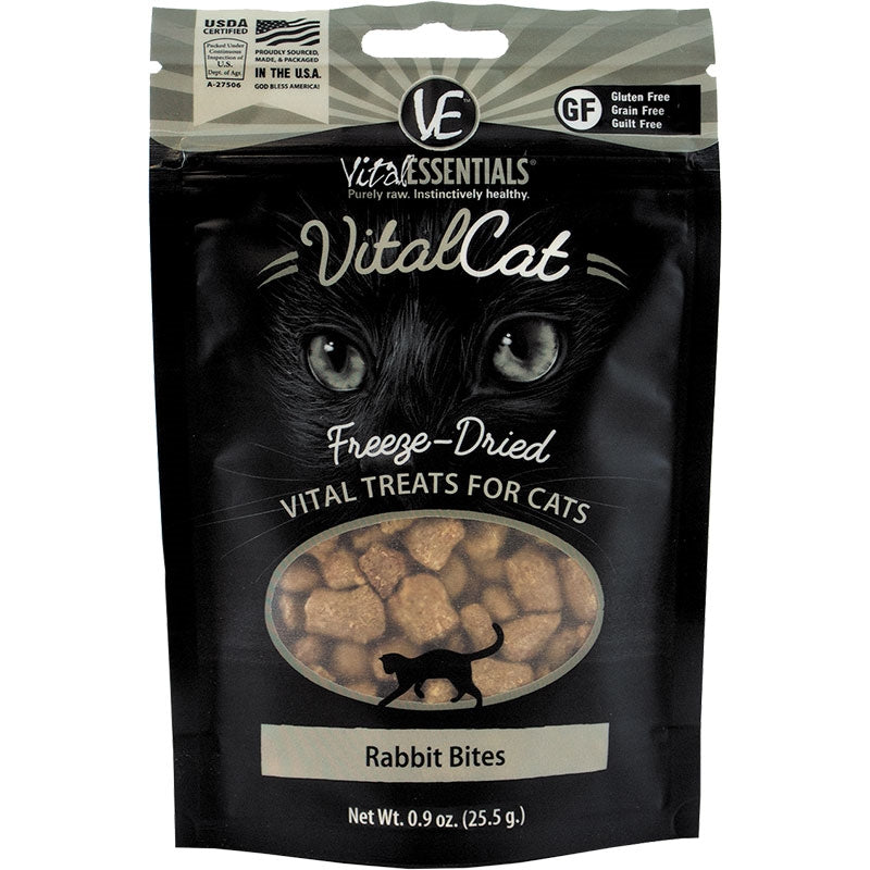 Vital Essential Cat Freeze Dried Treat Rabbit Bites .9oz.