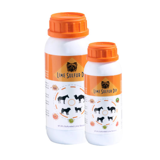 Lime Sulfur Dip - Pet and Veterinary Solution for Dermatitis, Mange, Ringworm and other Parasites