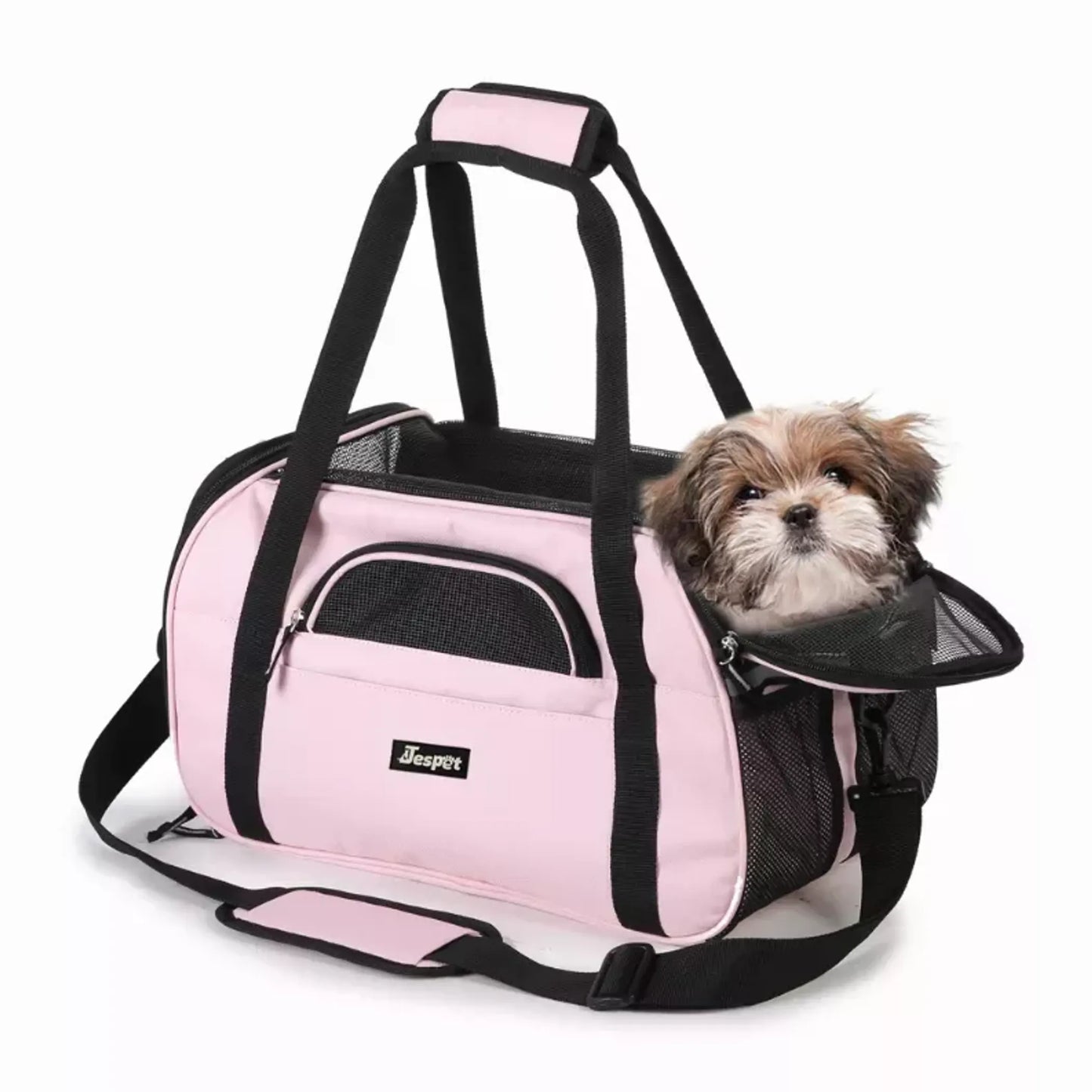 JESPET Soft-Sided Kennel Pet Carrier for Small Dogs, Cats, Puppy, Airline Approved Cat Carriers Dog Carrier Collapsible, Travel Handbag & Car Seat