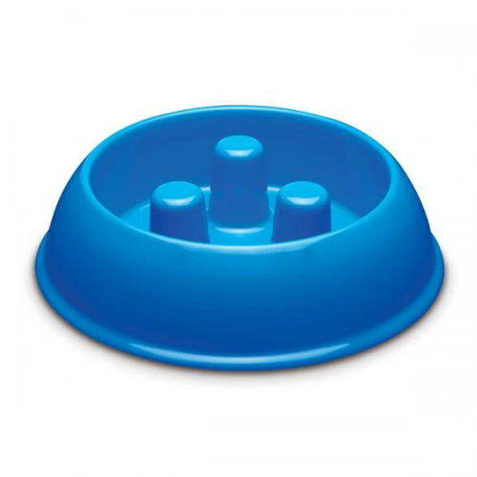 PS Plastic Slow Feeder Bowl 40oz Blue