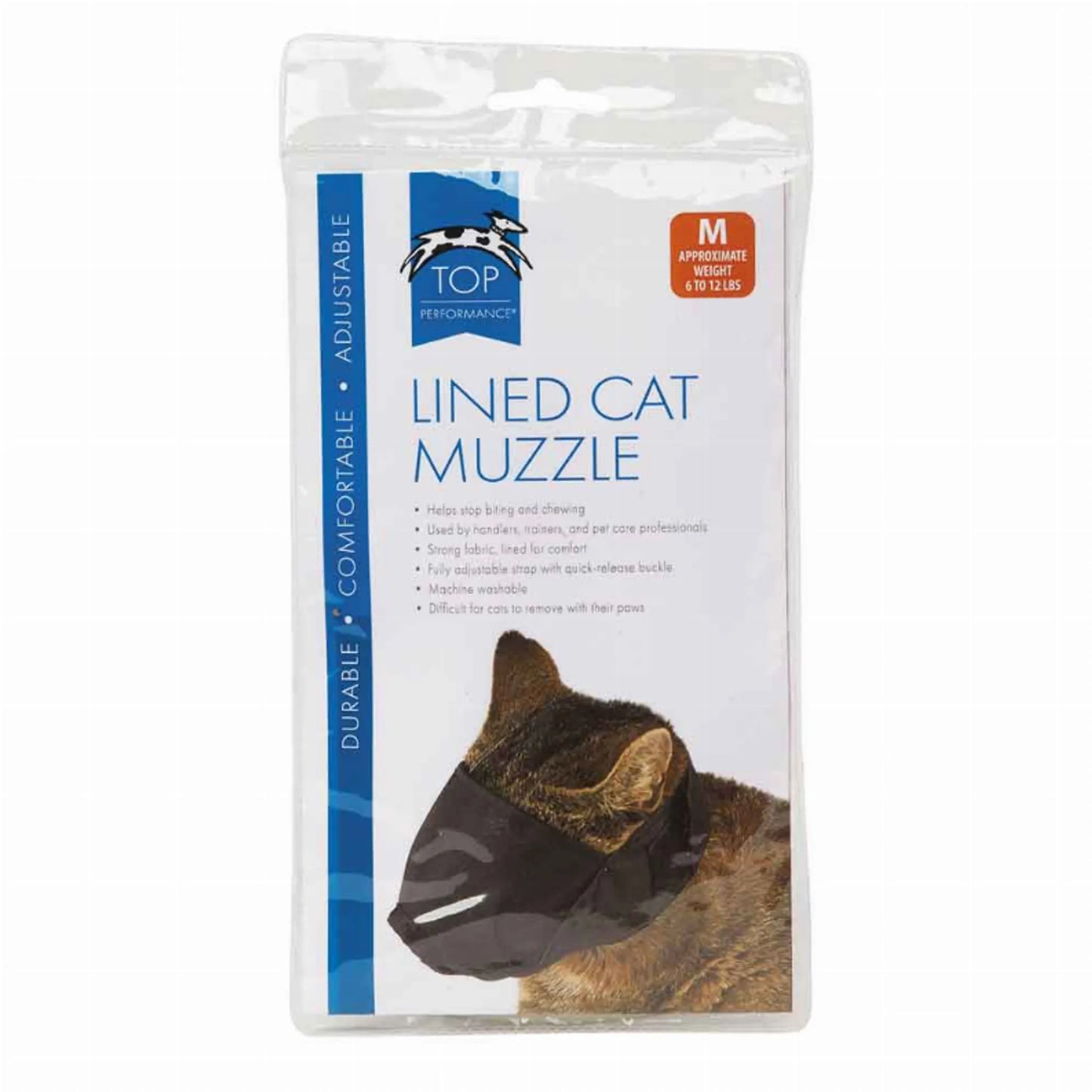 TP Lined Nylon Cat Muzzle L Over 12lb