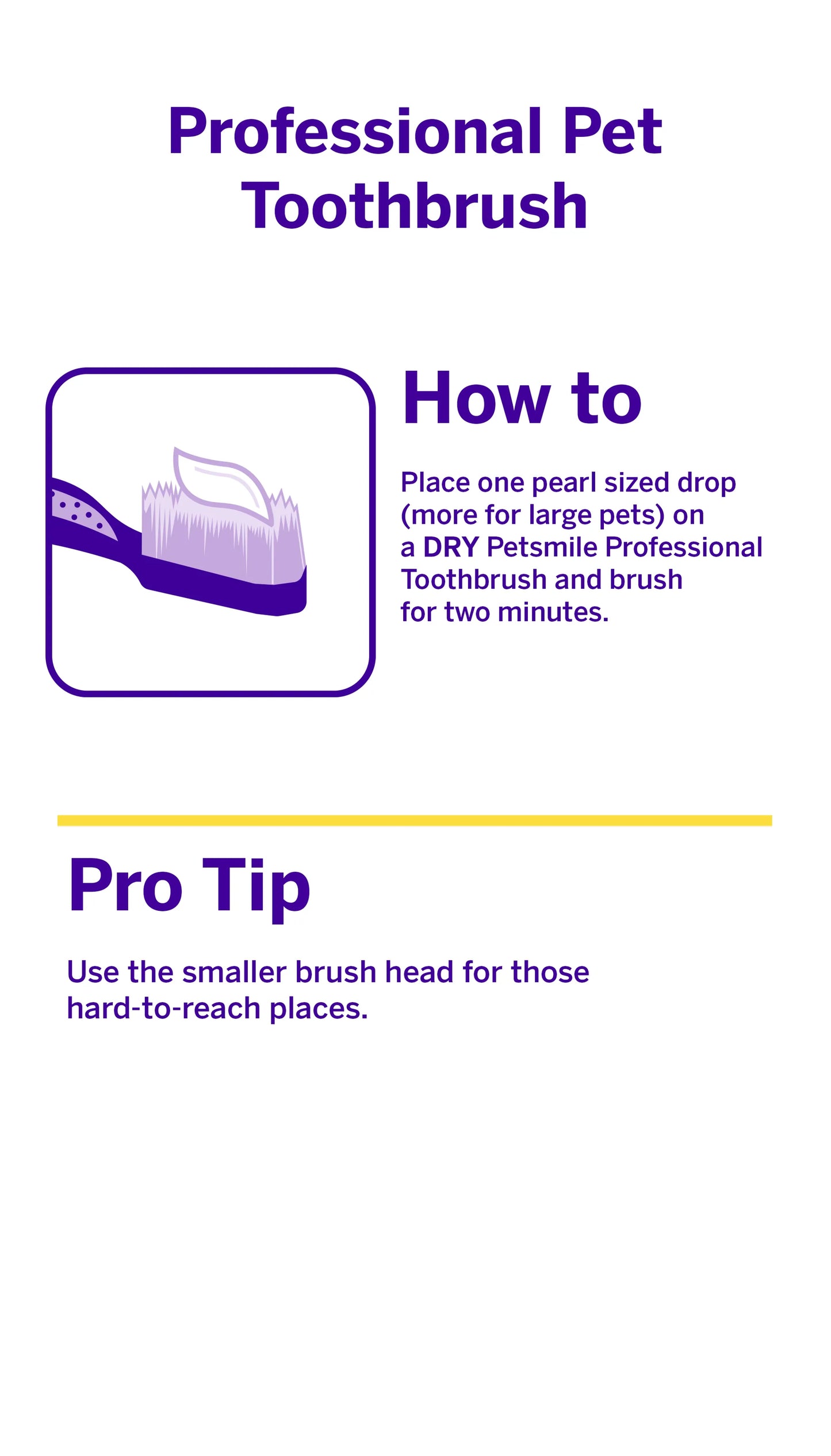 Professional Pet Toothbrush - Patented 45 Degree Dual-Ended Brush Head