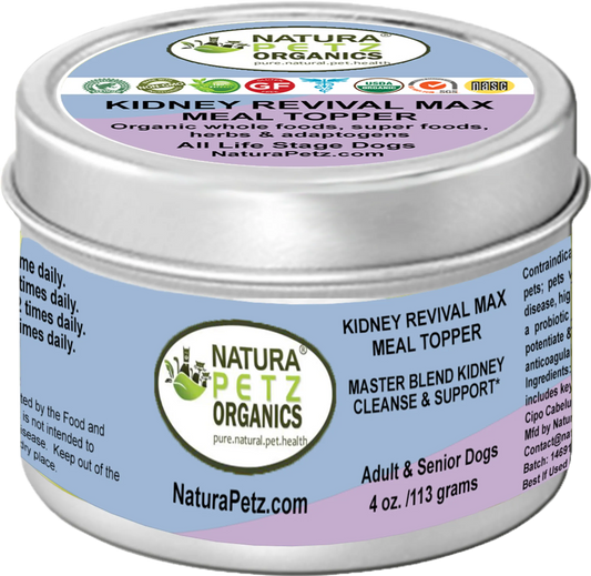 Kidney Revival Max Meal Topper* Master Blend Kidney Cleanse & Support* Adult And Senior Dogs & Cats*