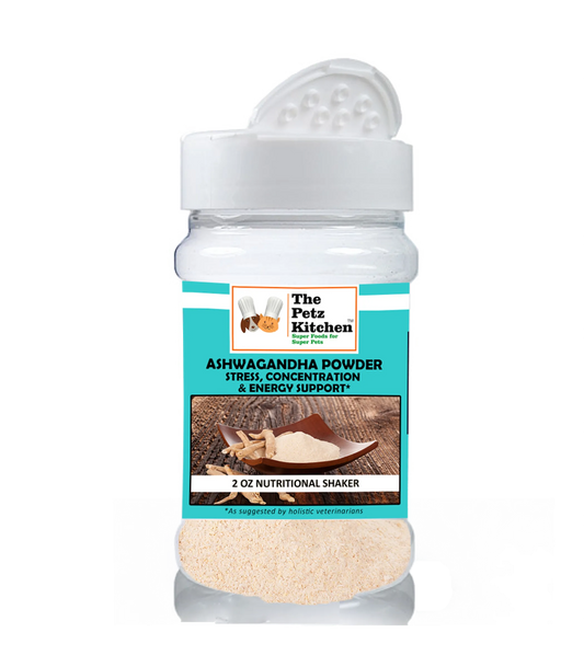 Ashwagandha Powder - Stress, Concentration & Energy Support*  The Petz Kitchen Dogs Cats