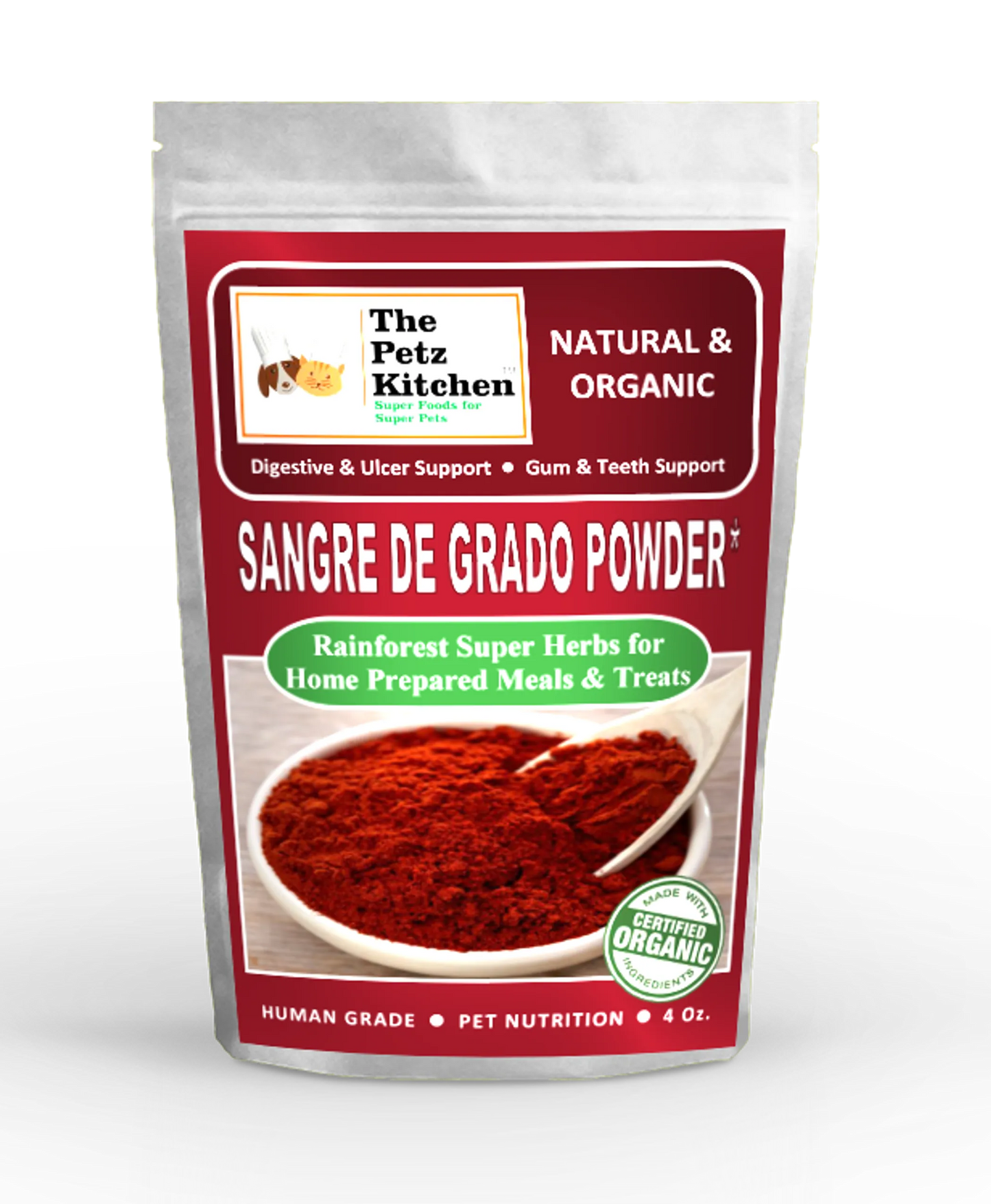 Sangre De Grado - Wound & Infection Support* The Petz Kitchen - Organic & Human Grade Ingredients & Shakers For Home Prepared Meals & Treats