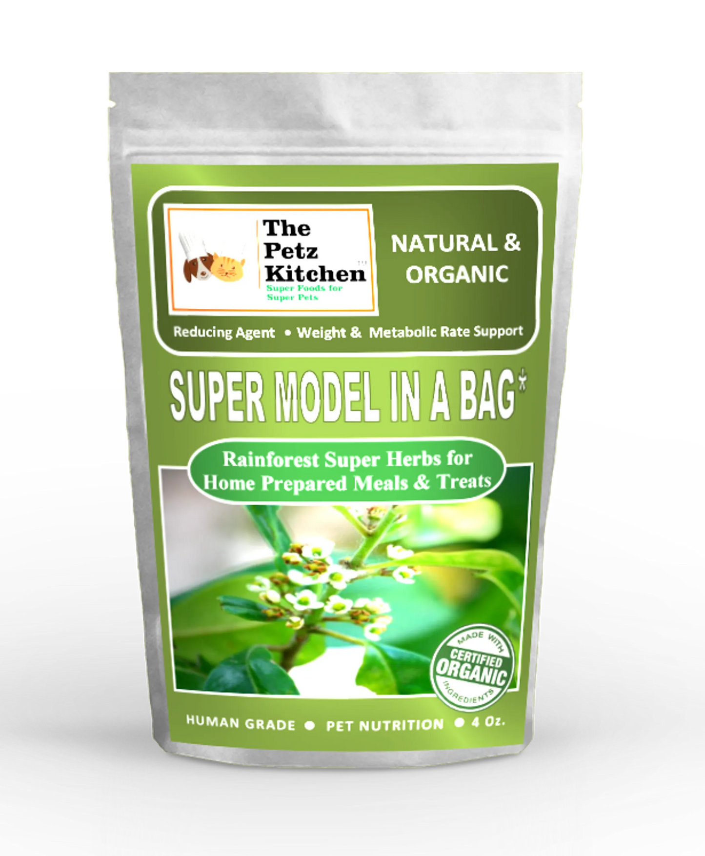 Super Model In A Bottle Weight Support* The Petz Kitchen - Organic & Human Grade Ingredients For Home Prepared Meals & Treats