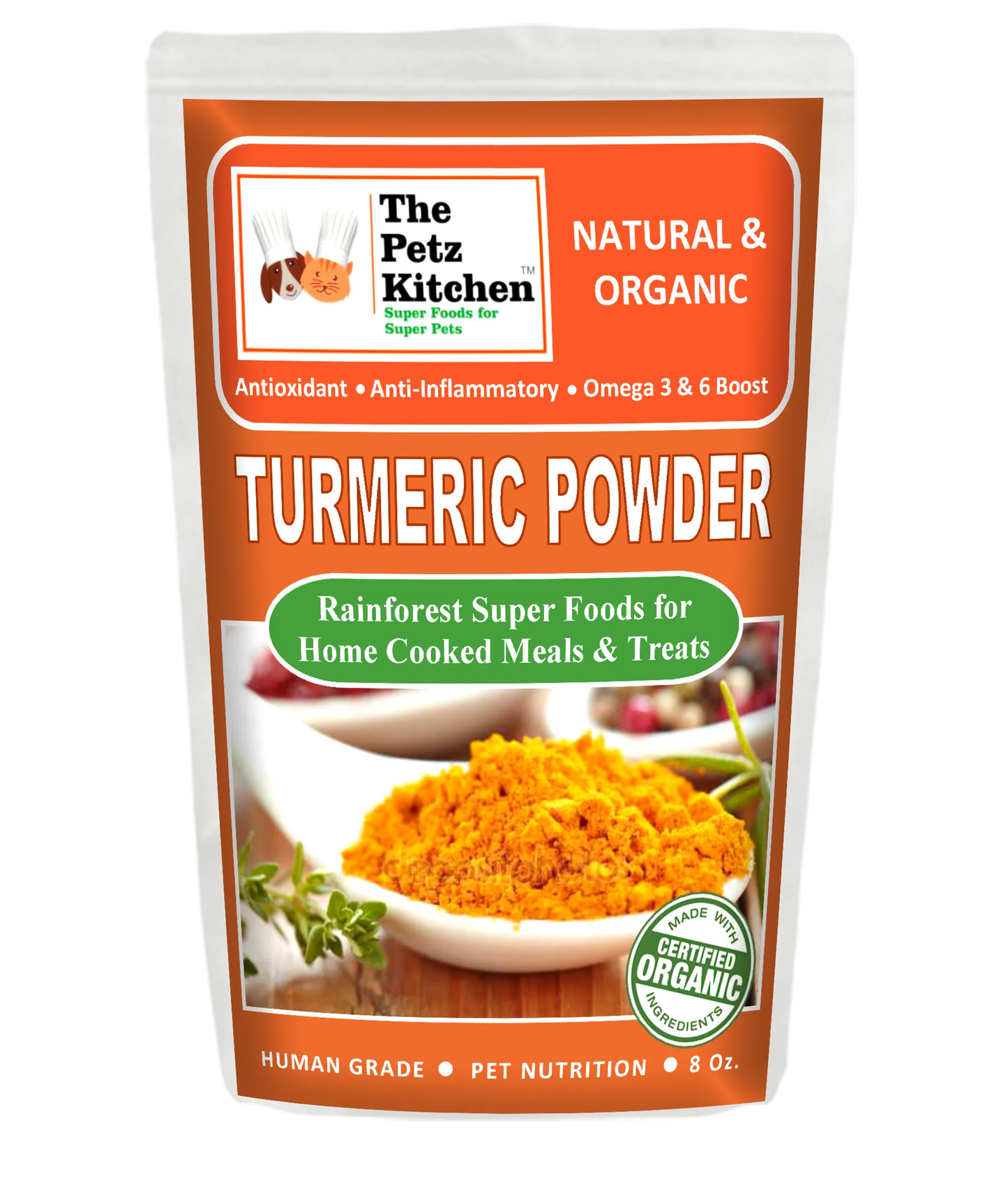 Turmeric Curcuma - Antioxidant Joint & Inflammation Support* The Petz Kitchen - Organic & Human Grade Ingredients For Home Prepared Meals & Treats