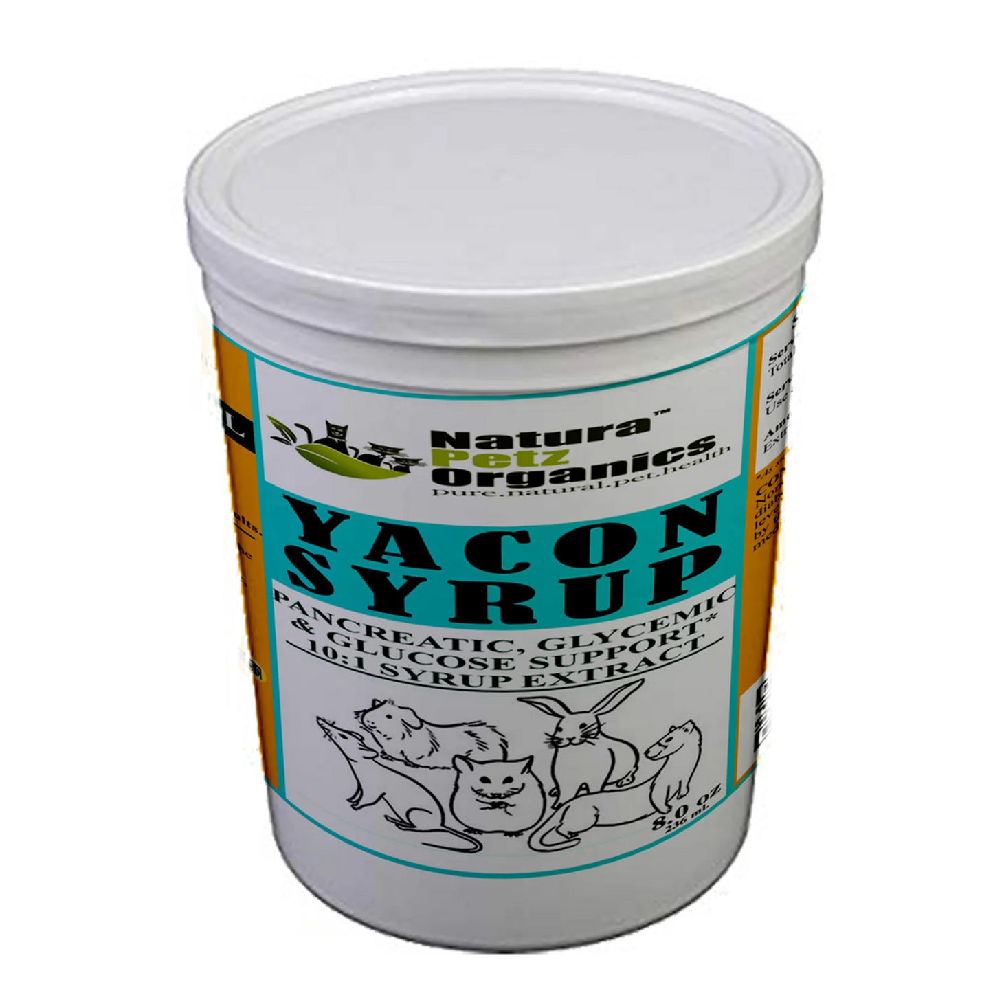 Yacon Leaf Syrup - Pancreatic Support* 10:1  The Petz Kitchen  Yacon Syrup 10:1 Alcohol Free  For Dogs & Cats* Meals & Treats