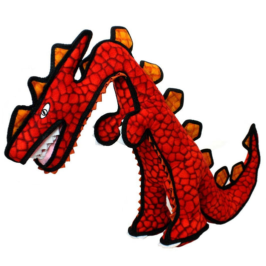 Tuffy Dinosaur Destructosaurus Durable Dog Toy Red 1ea/28 in, Regular