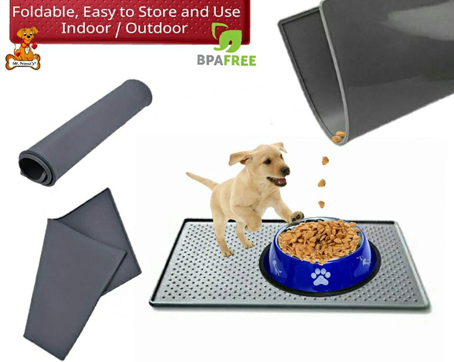 Silicone Pet Food Mat by Mr. Peanut's