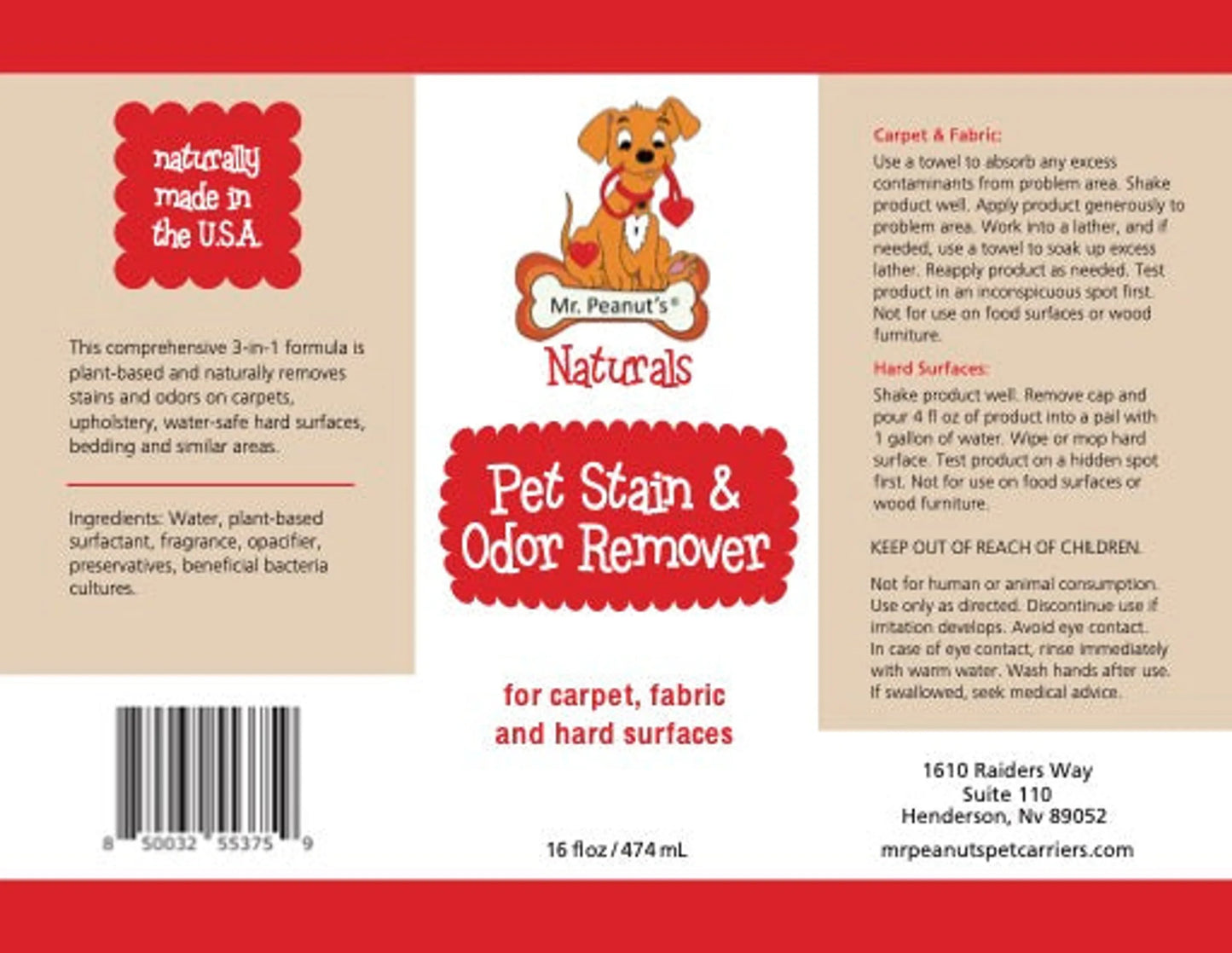 Mr. Peanut's Naturals Enzymatic Stain and Odor Remover