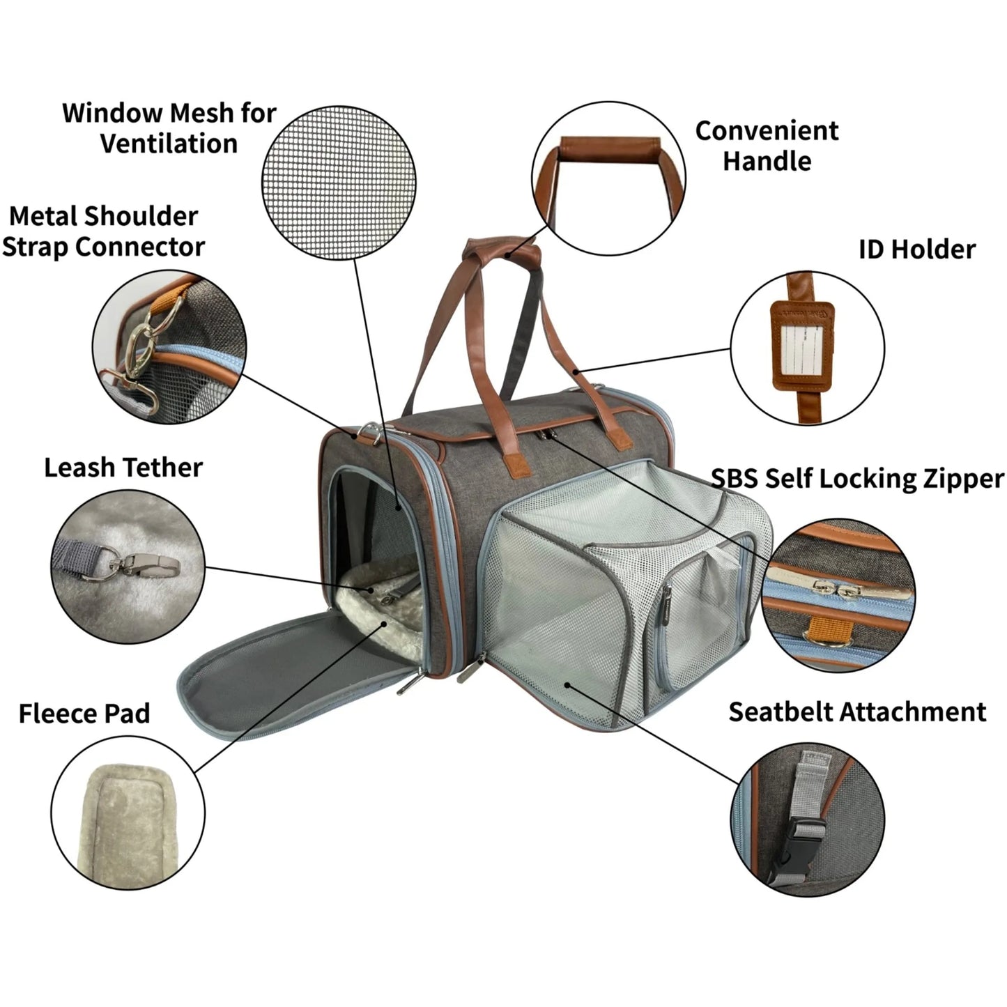 Mr. Peanut's Gold Series Standard Size Expandable Pet Carrier