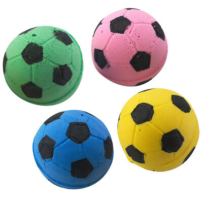 Spot Sponge Soccer Ball Cat Toy Multi-Color 4 Pack