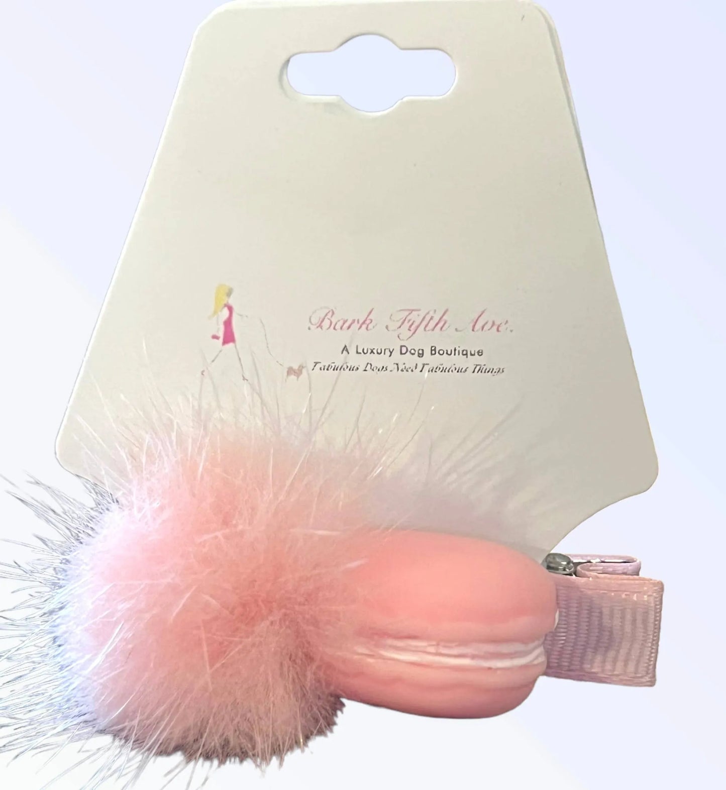 Mink PomPom Macaroon Dog Hair Clip