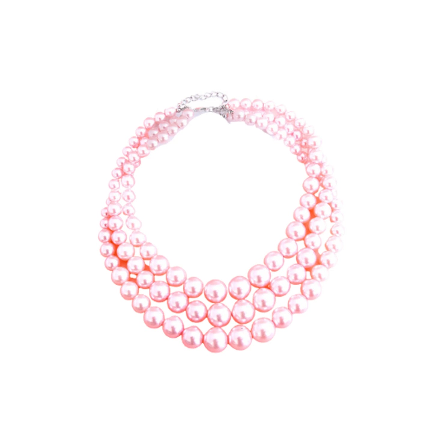 Multi-Strand Pink Pearl Necklace