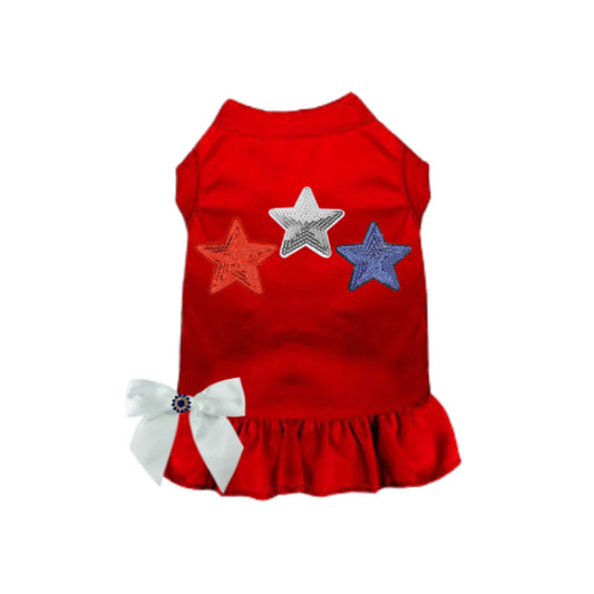 Red, White, & Blue Stars Tee/Dress - Pack Of: 1