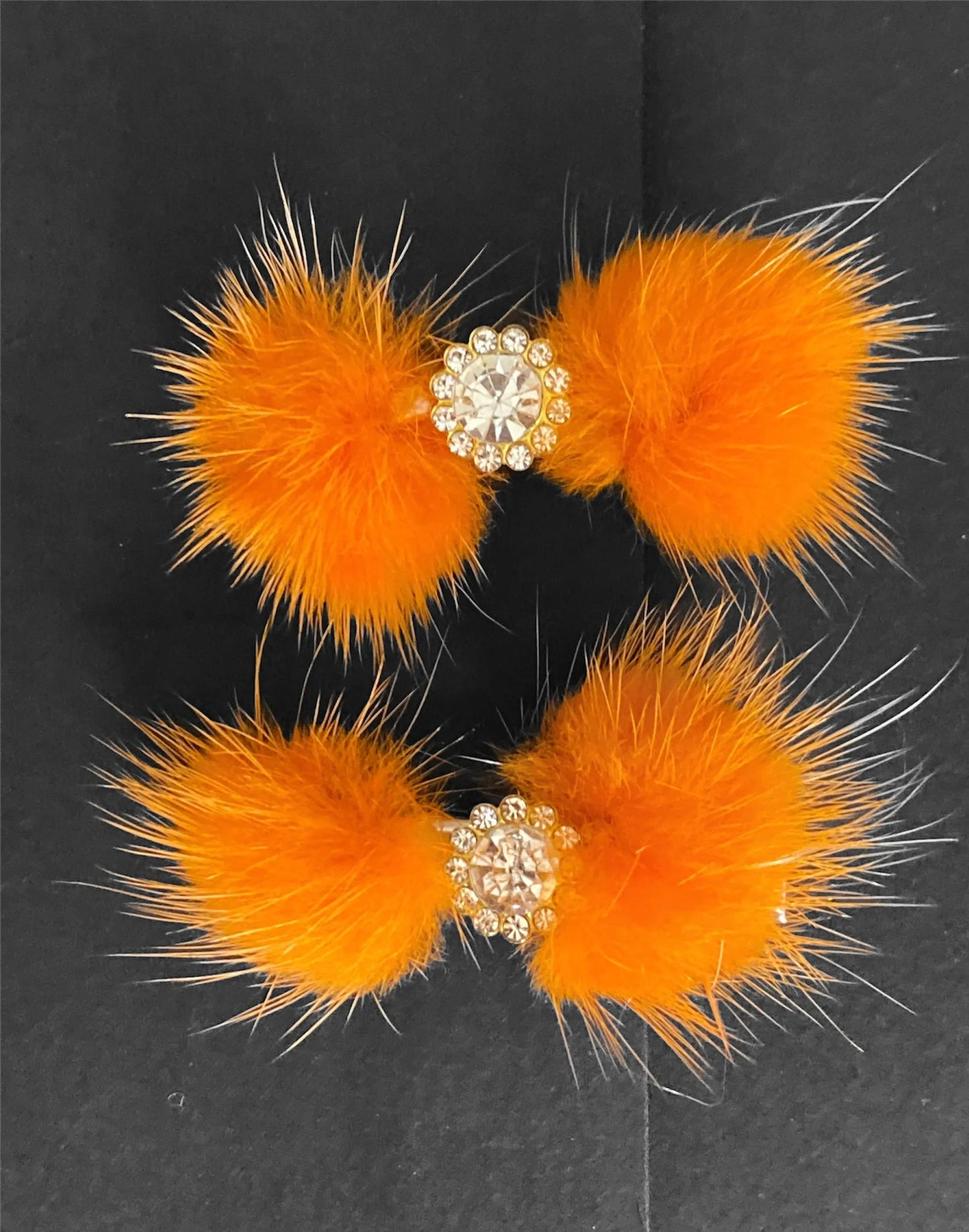 Snowflake Pom Pom Hair Barrettes