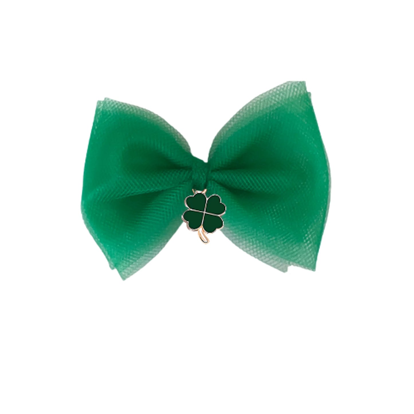 St. Patrick's Tulle Dog Hair Bow