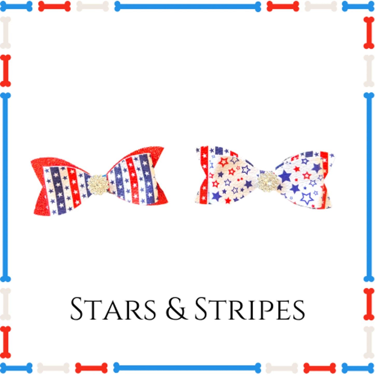 Stars & Stripes Patriotic Hair Clips