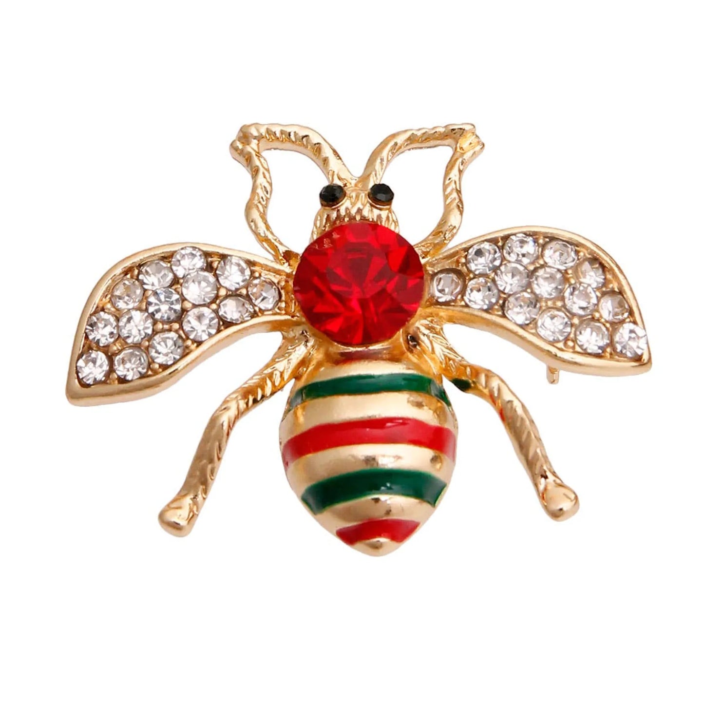 GG Red Crystal Bee Brooch